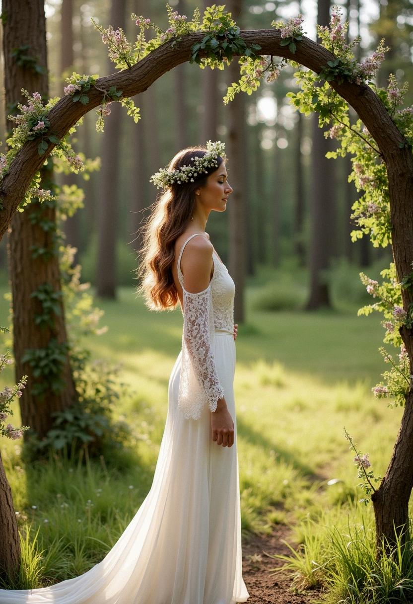 boho wedding dress simple