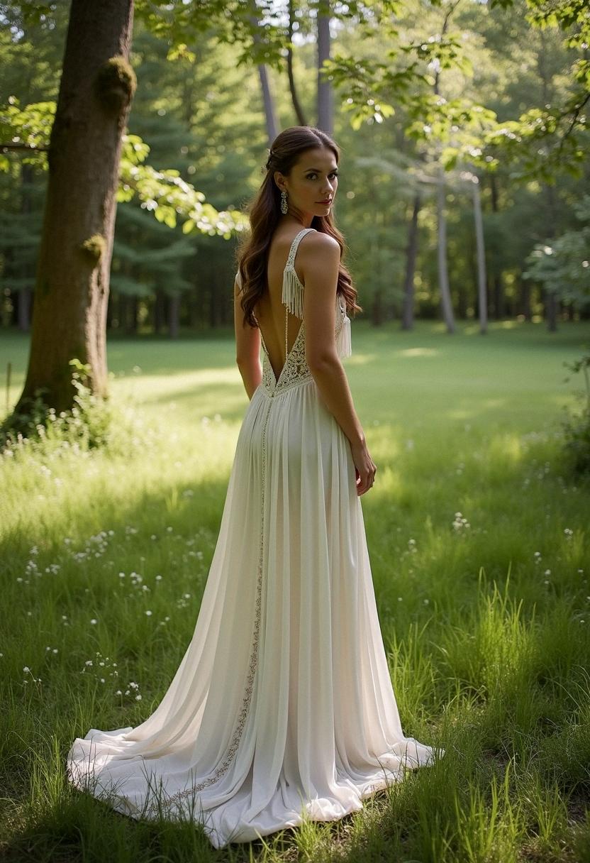 boho wedding dress simple