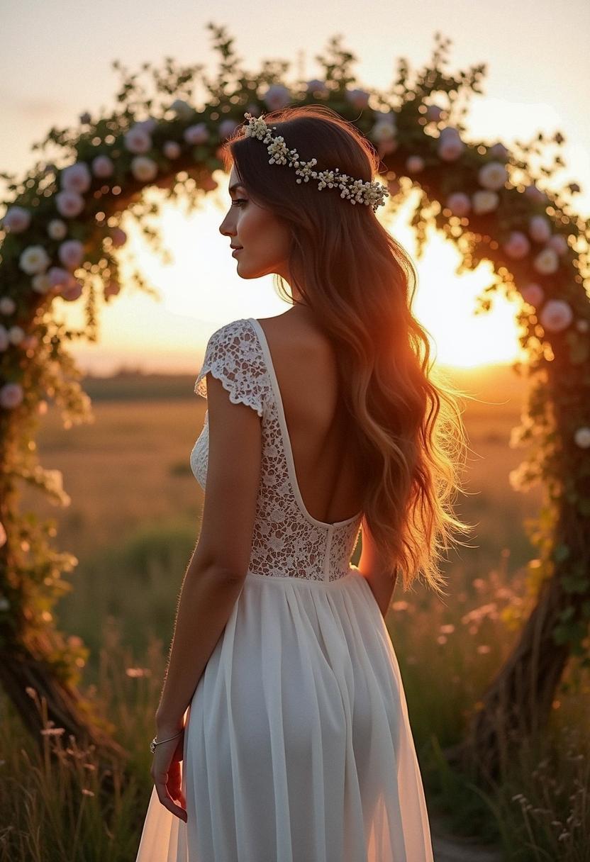 boho wedding dress simple