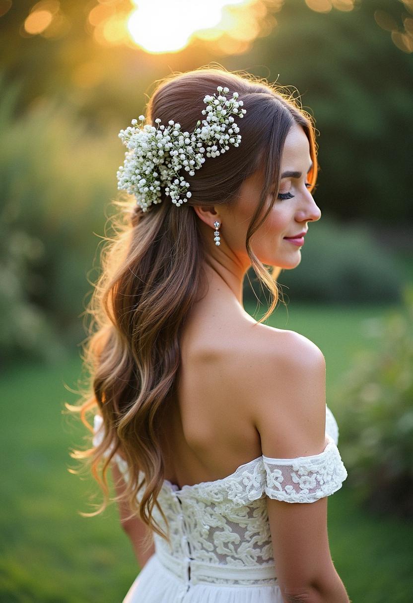 bridal hair down
