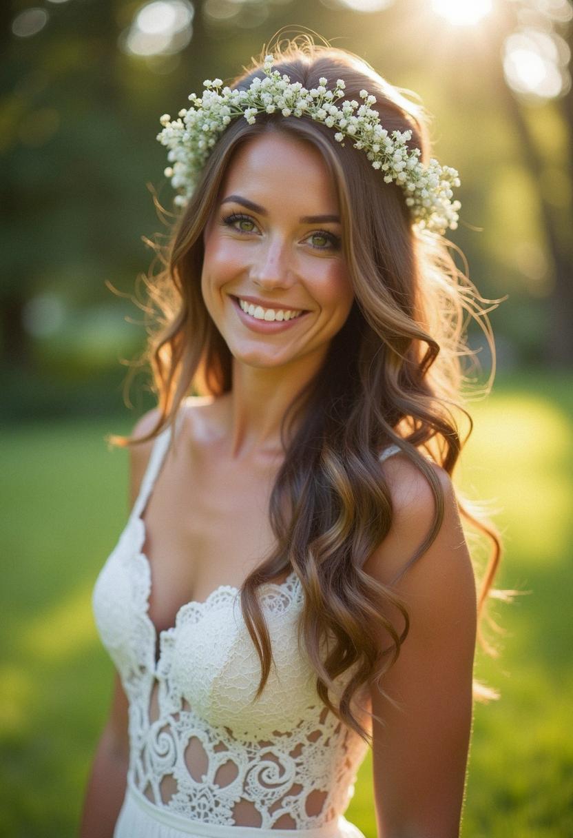 bridal hair down