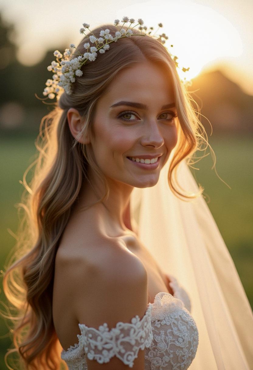 bridal hair down