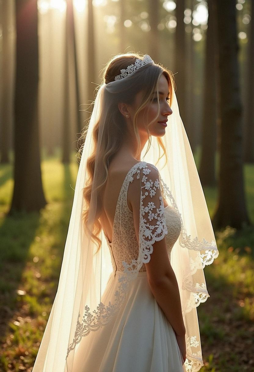 bridal hair veil