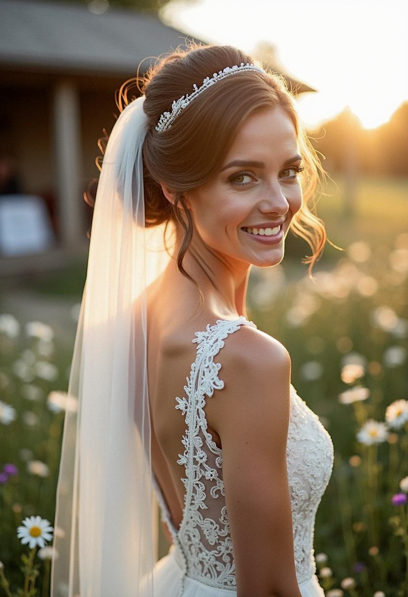 bridal hair veil