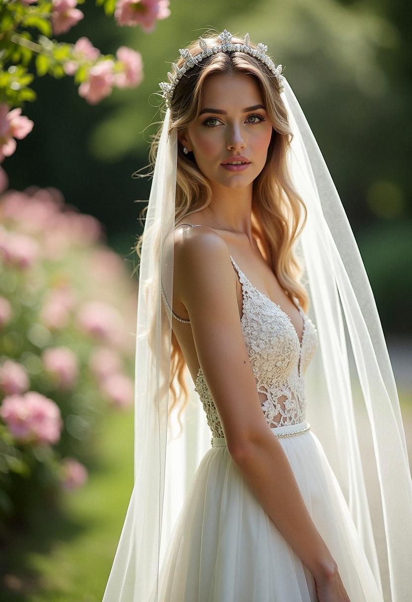 bridal hair veil