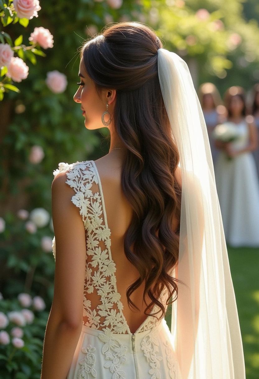 bridal hair veil