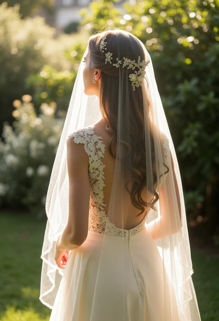 bridal hair veil