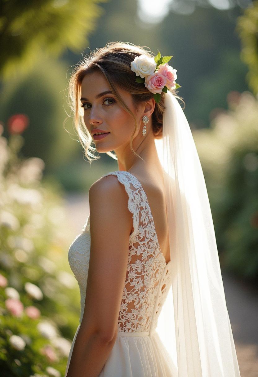 bridal hair veil