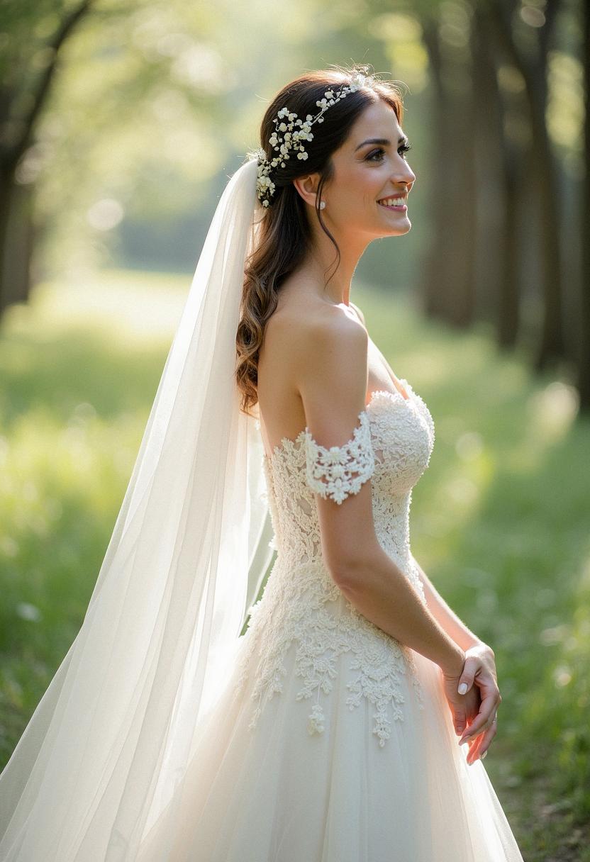 bridal hair veil