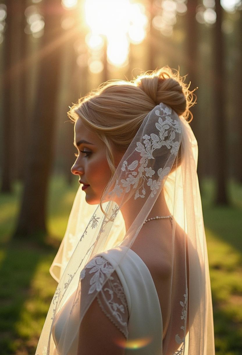 bridal hair veil