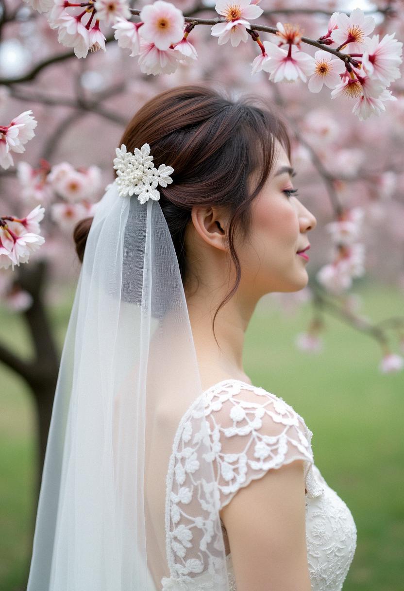 bridal hair veil