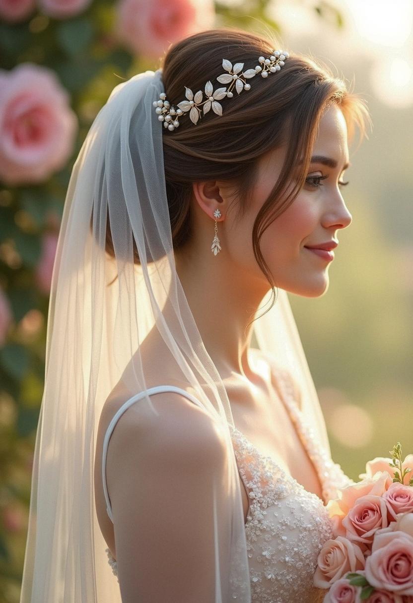 bridal hair veil