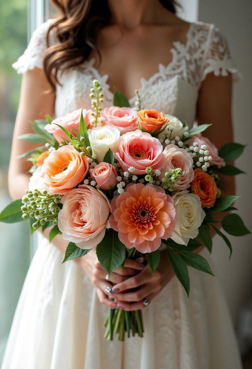 bright bridal bouquet