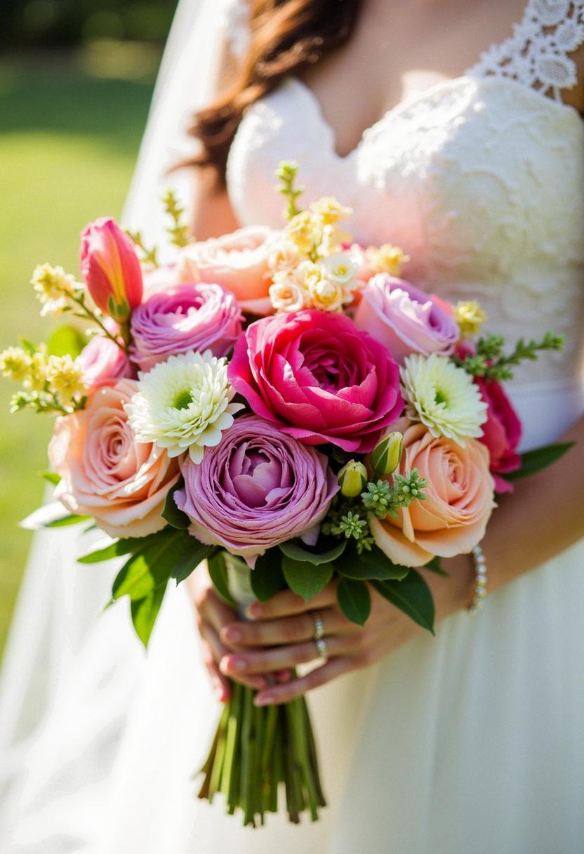 bright bridal bouquet