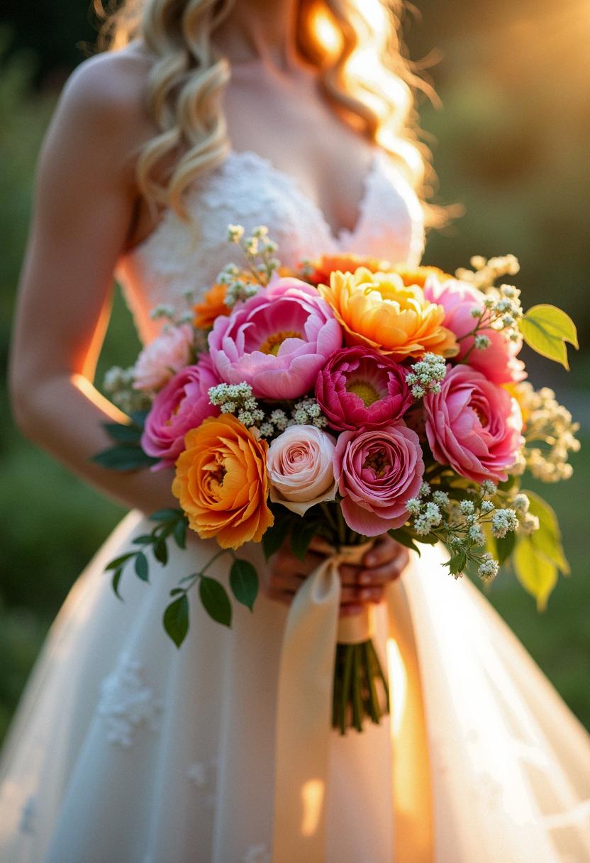 bright bridal bouquet
