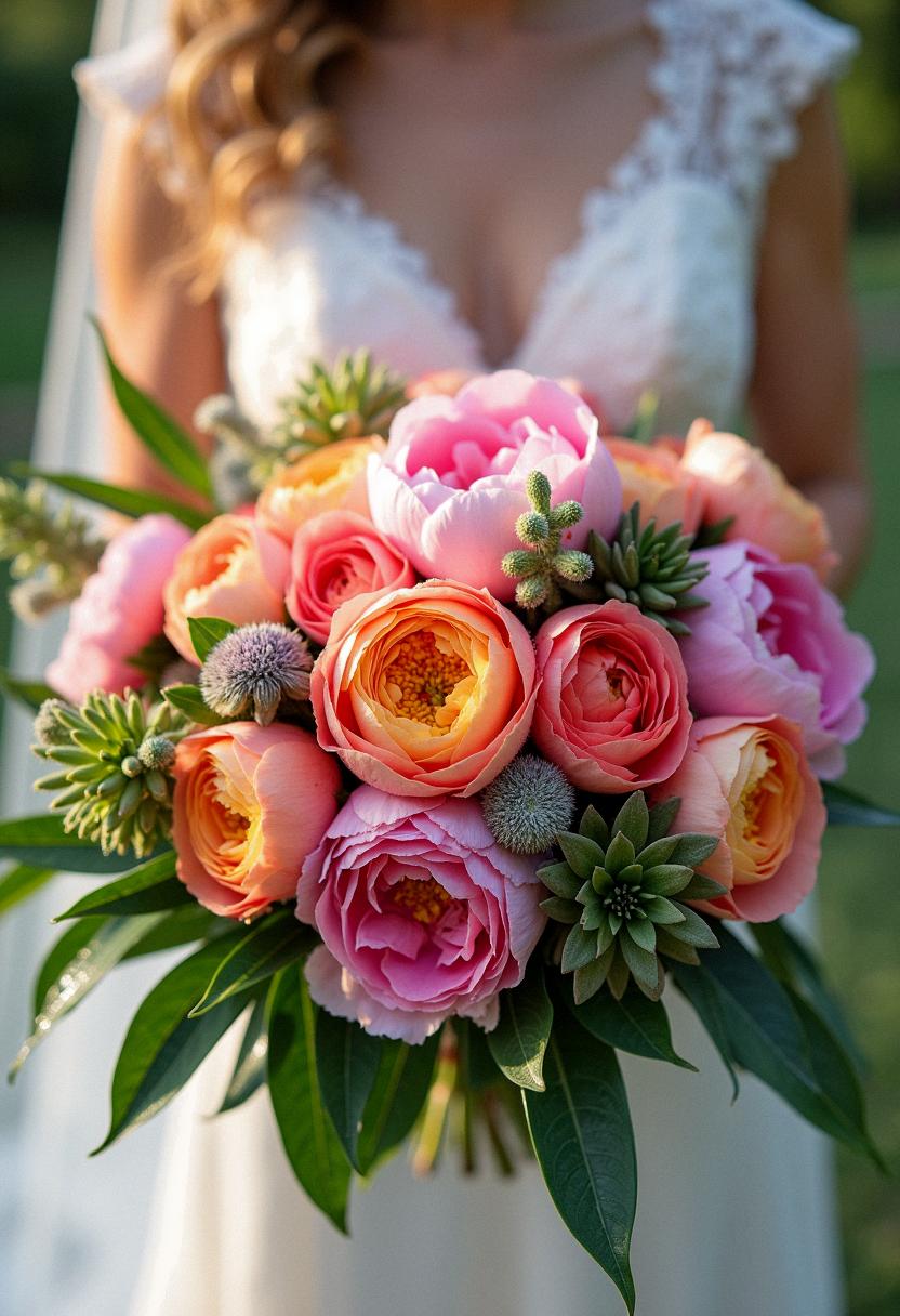 bright bridal bouquet