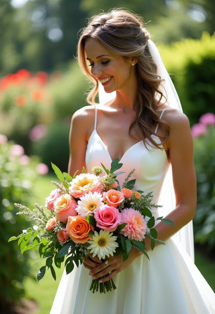 bright bridal bouquet