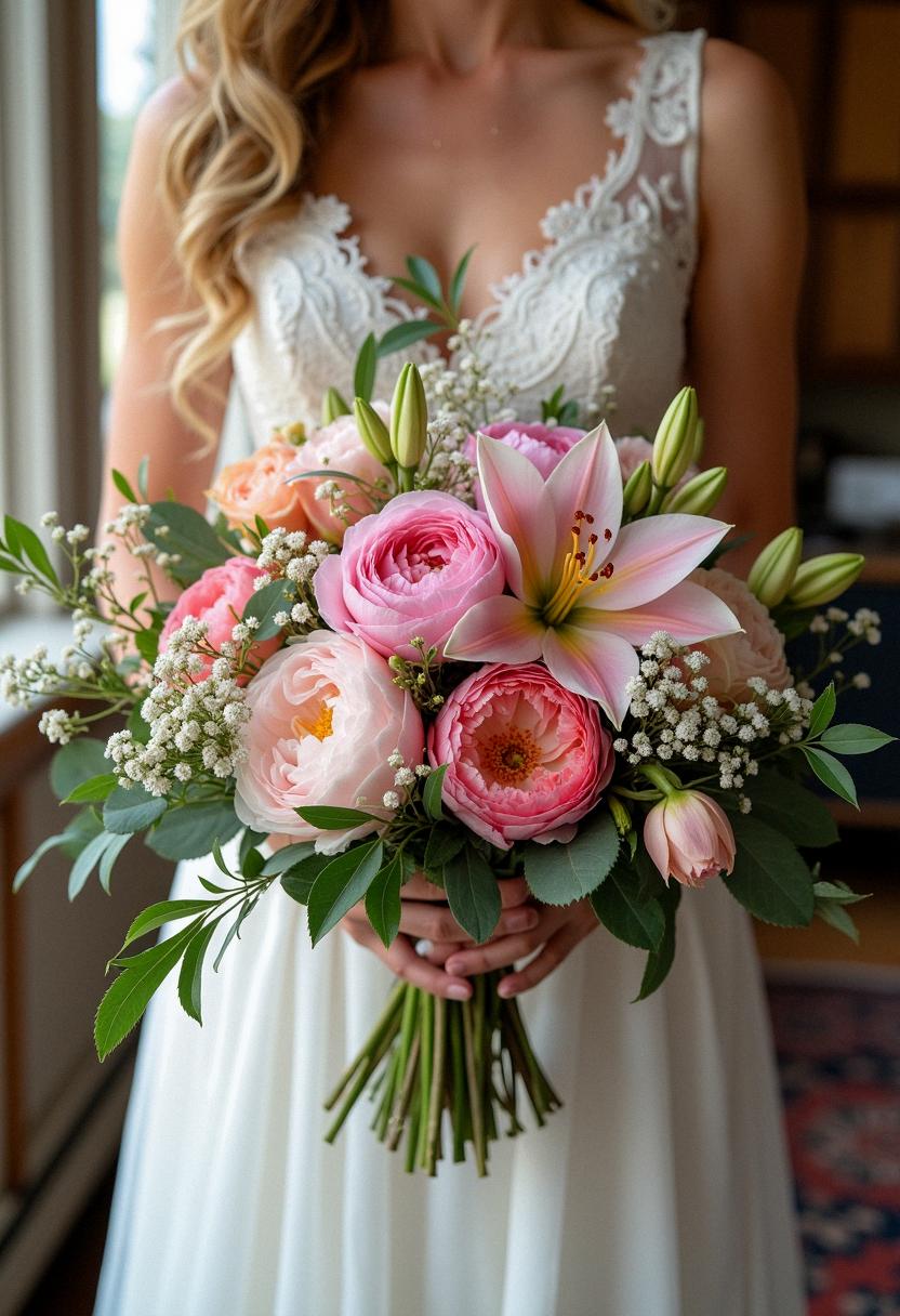 bright bridal bouquet