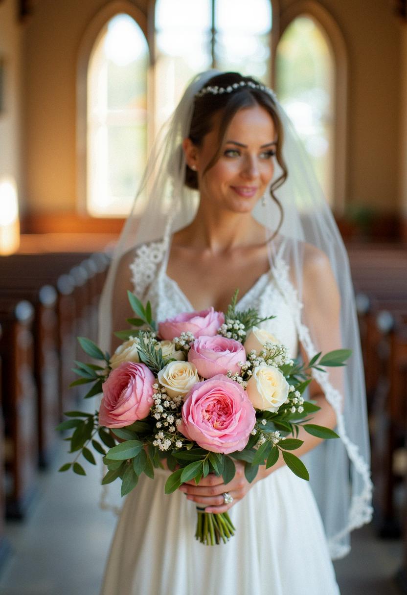 bright bridal bouquet
