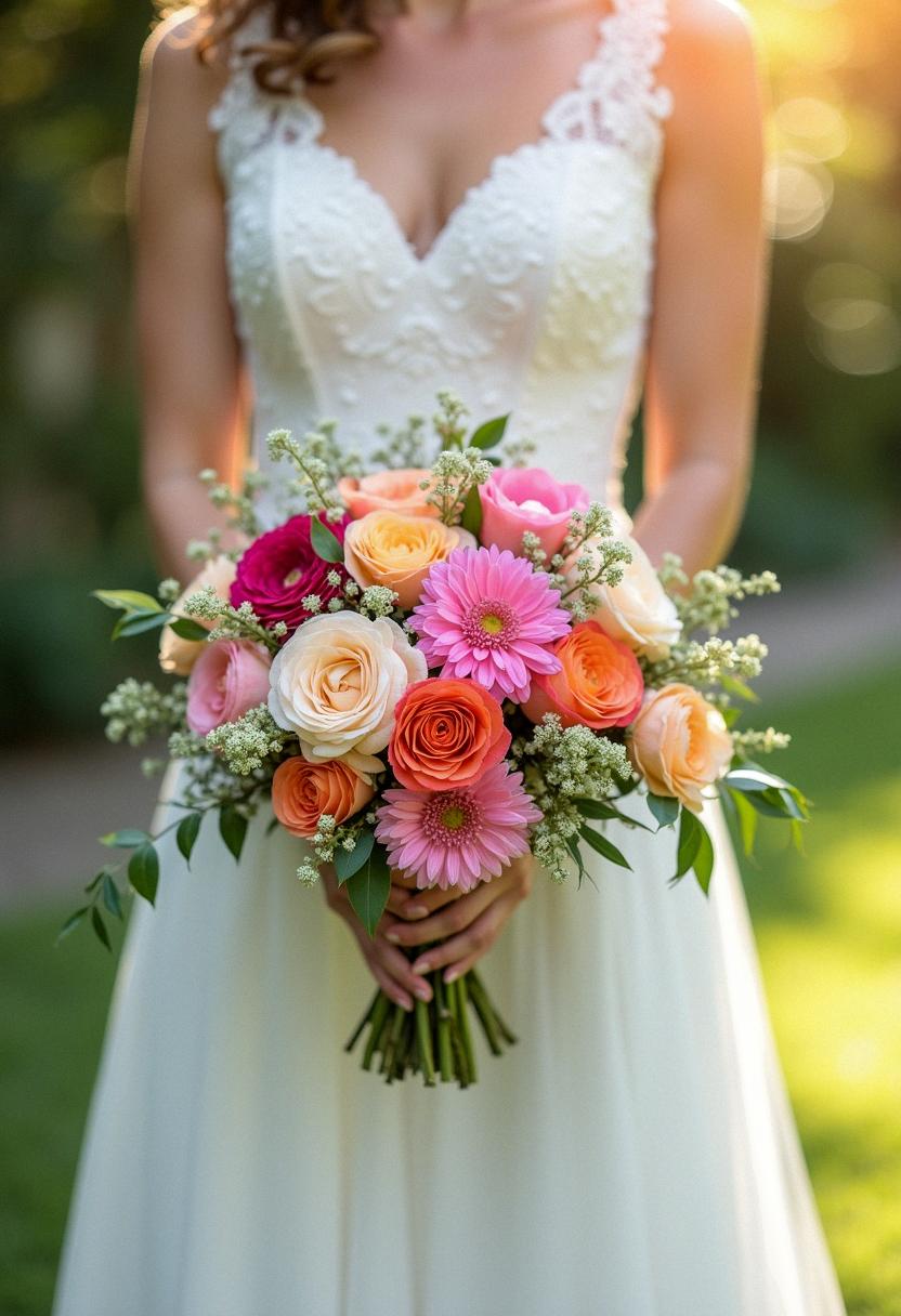 bright bridal bouquet