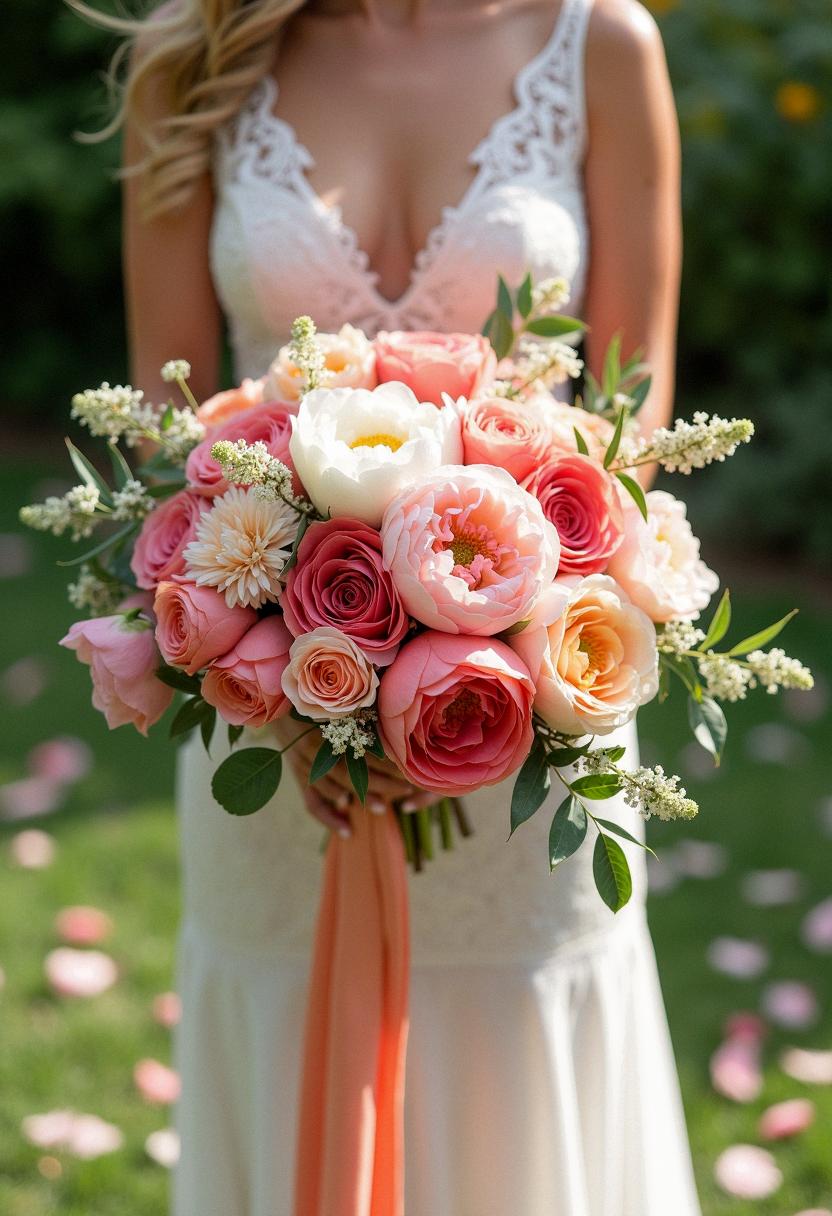 bright bridal bouquet