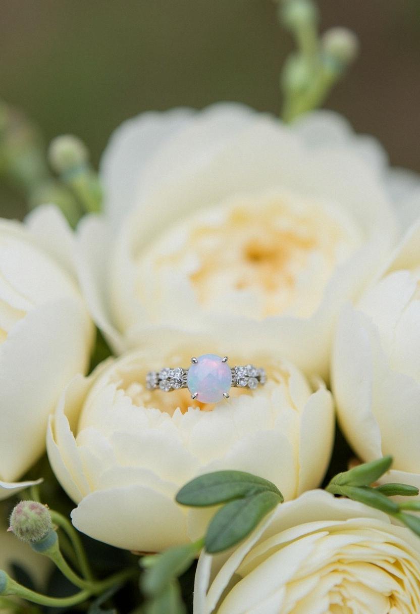 engagement ring opal