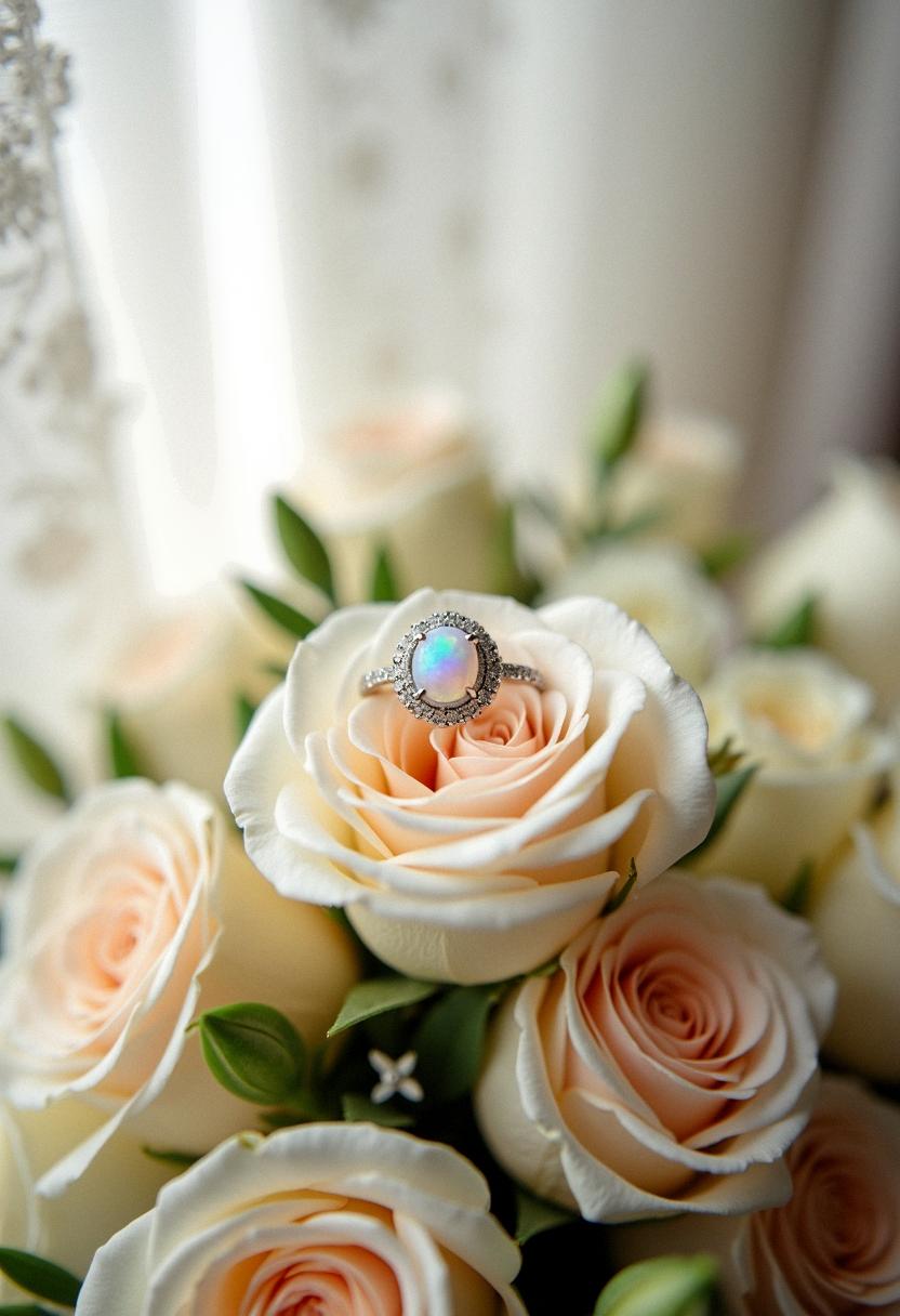 engagement ring opal