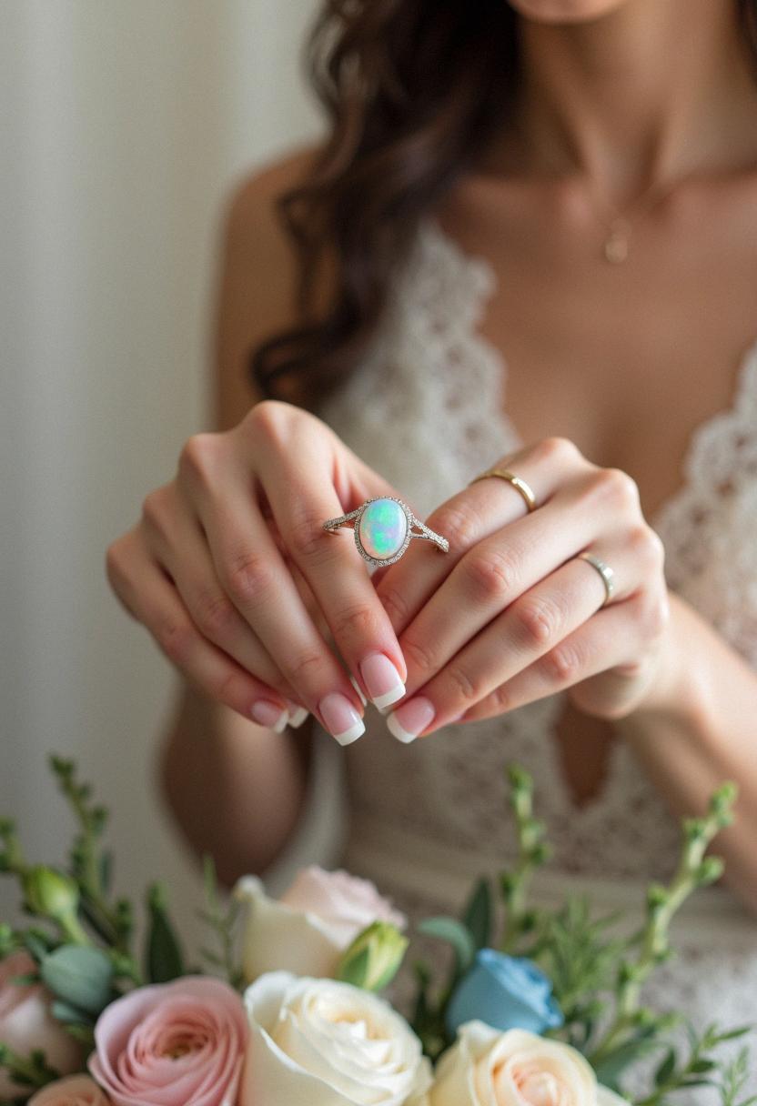 engagement ring opal