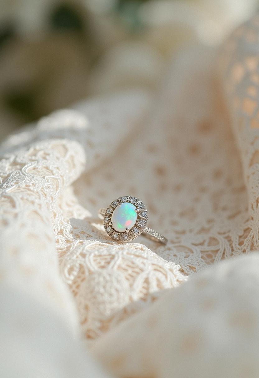 engagement ring opal
