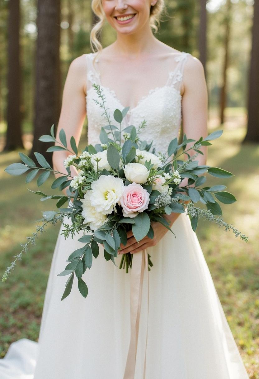 eucalyptus bridal bouquet