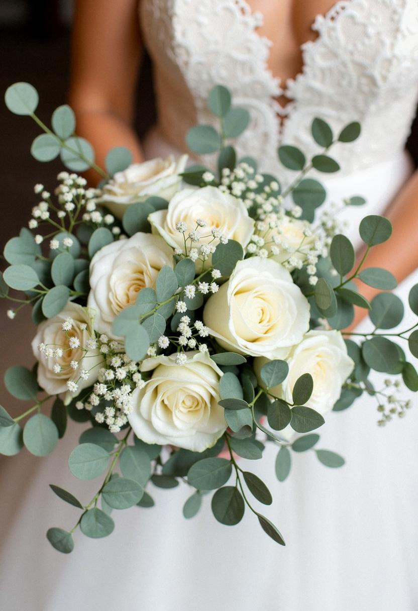 eucalyptus bridal bouquet