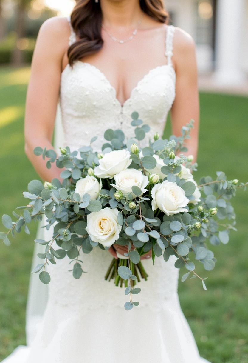 eucalyptus bridal bouquet
