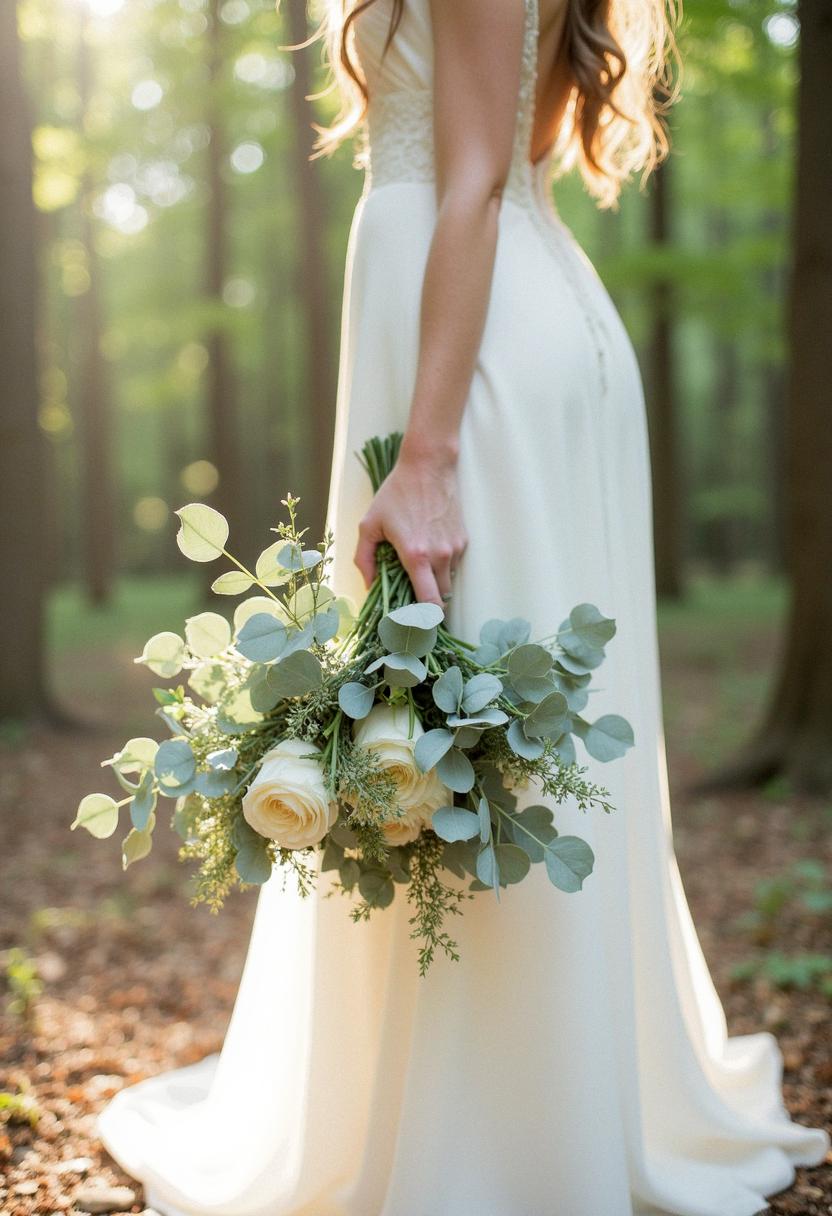 eucalyptus bridal bouquet