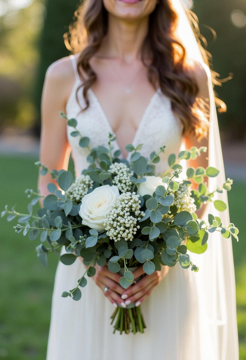 eucalyptus bridal bouquet