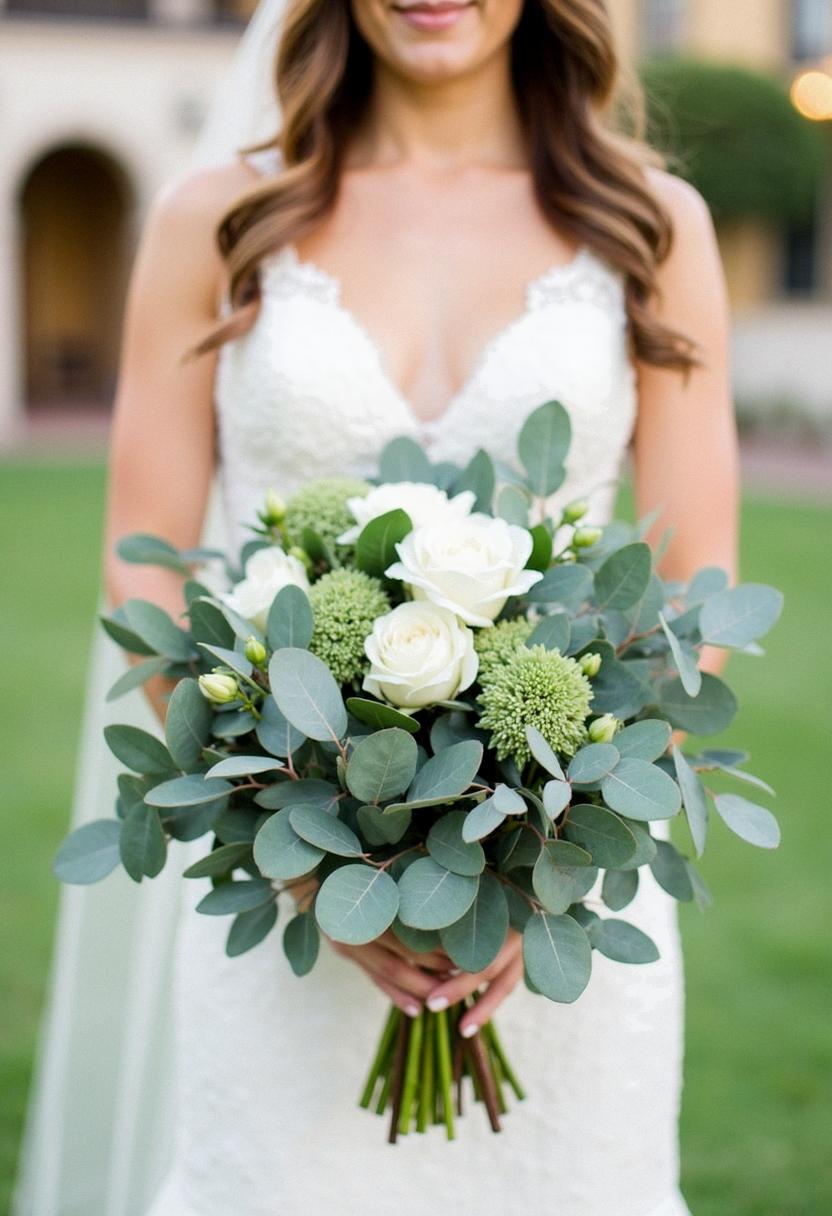 eucalyptus bridal bouquet