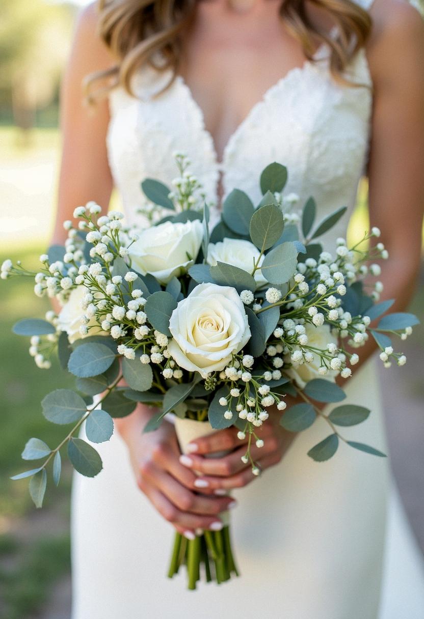 eucalyptus bridal bouquet