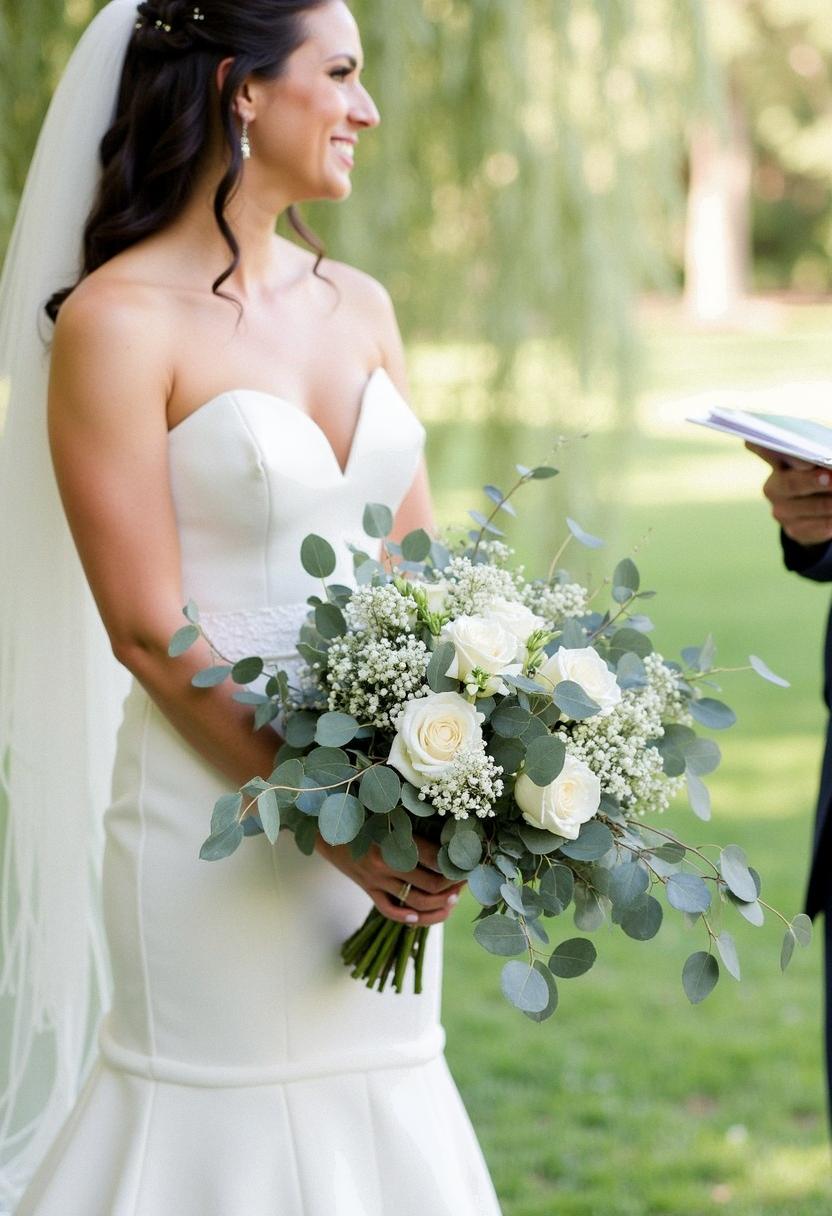 eucalyptus bridal bouquet