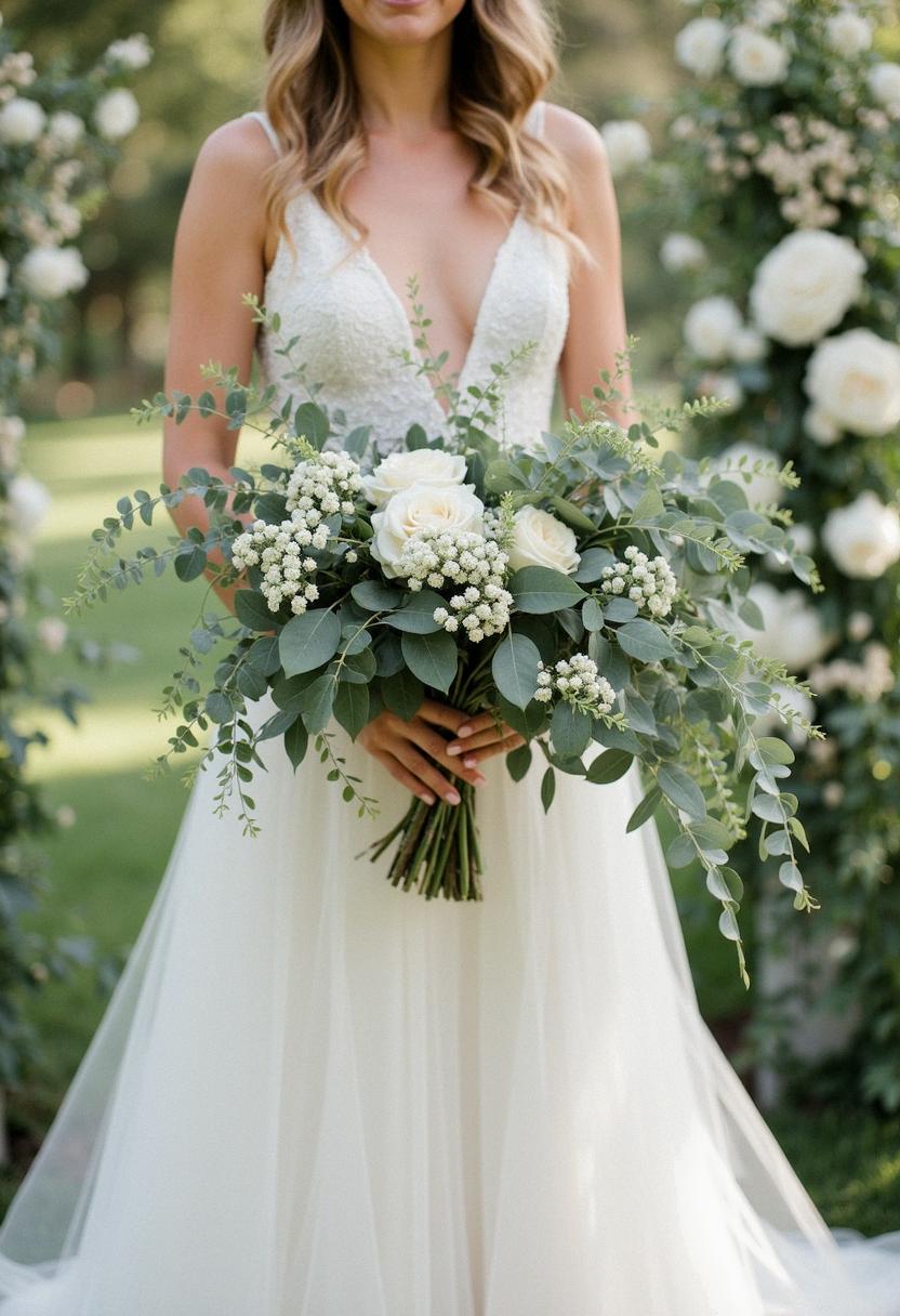 eucalyptus bridal bouquet