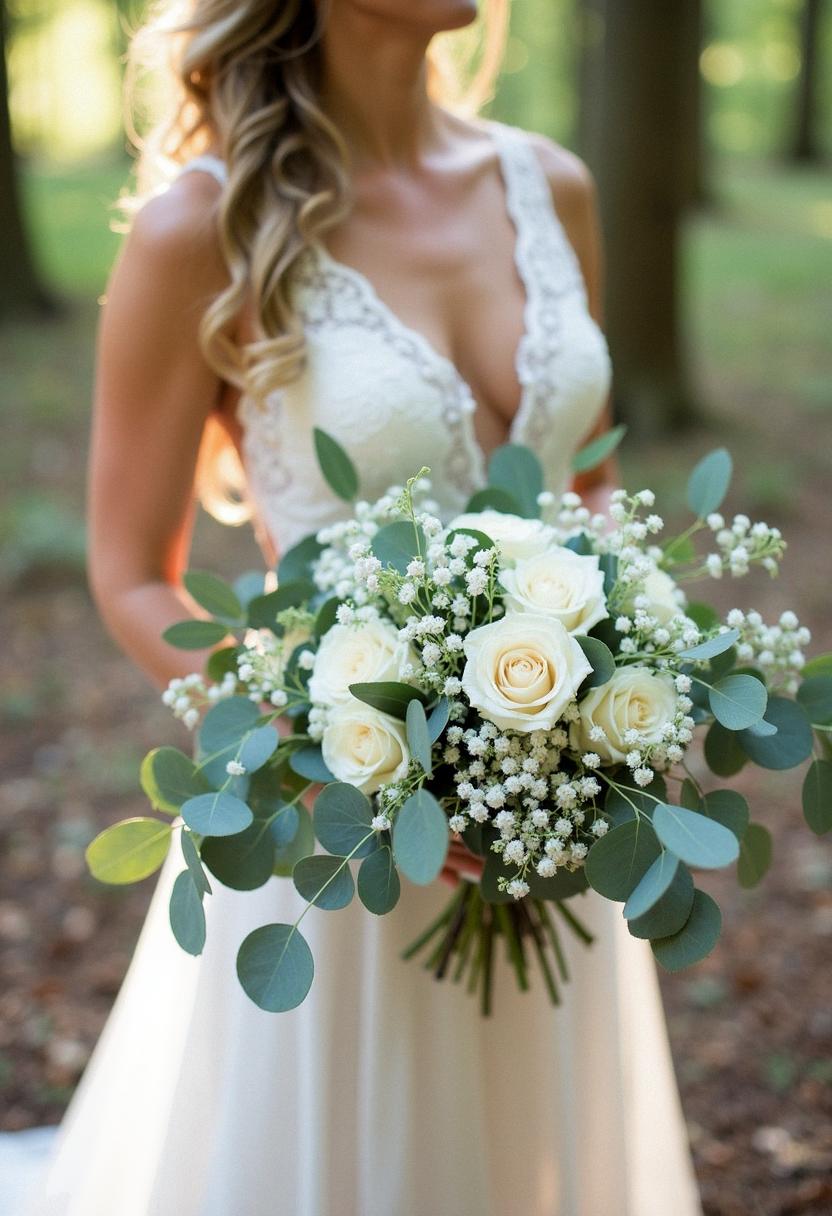 eucalyptus bridal bouquet