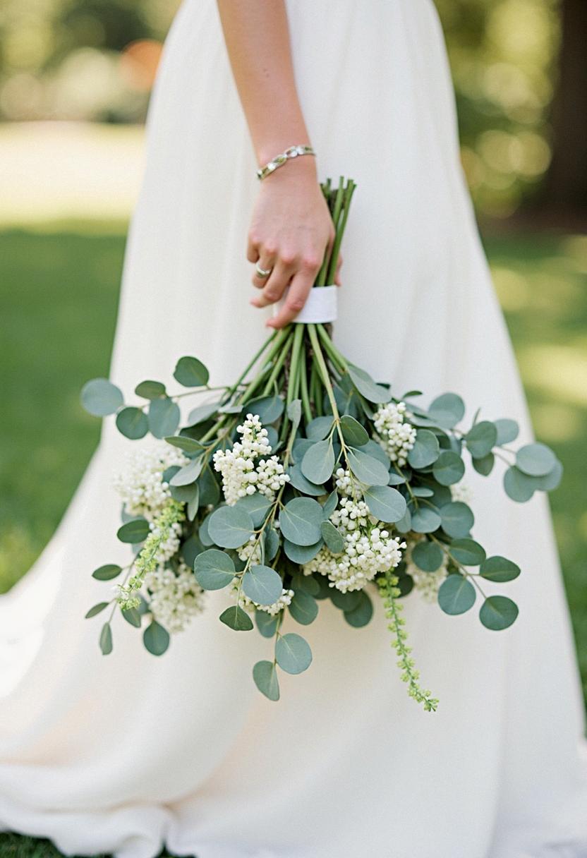 eucalyptus bridal bouquet