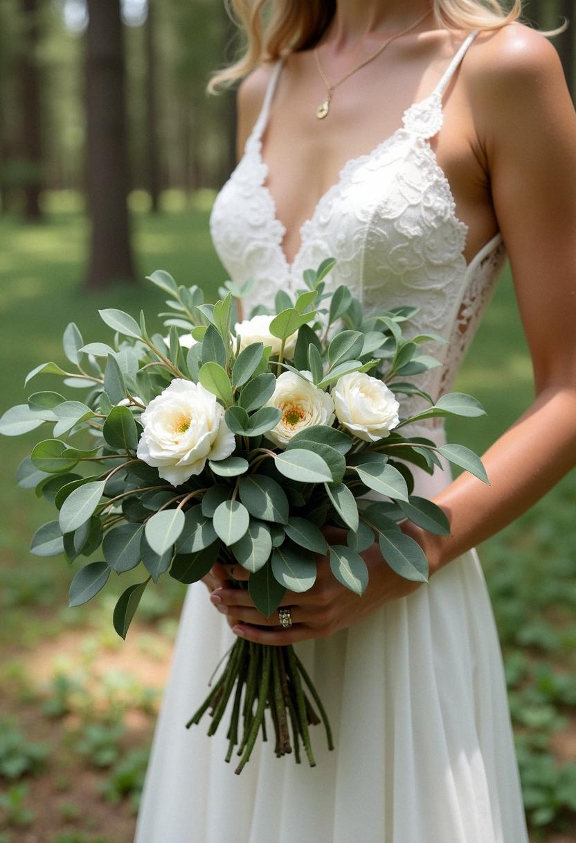 eucalyptus bridal bouquet