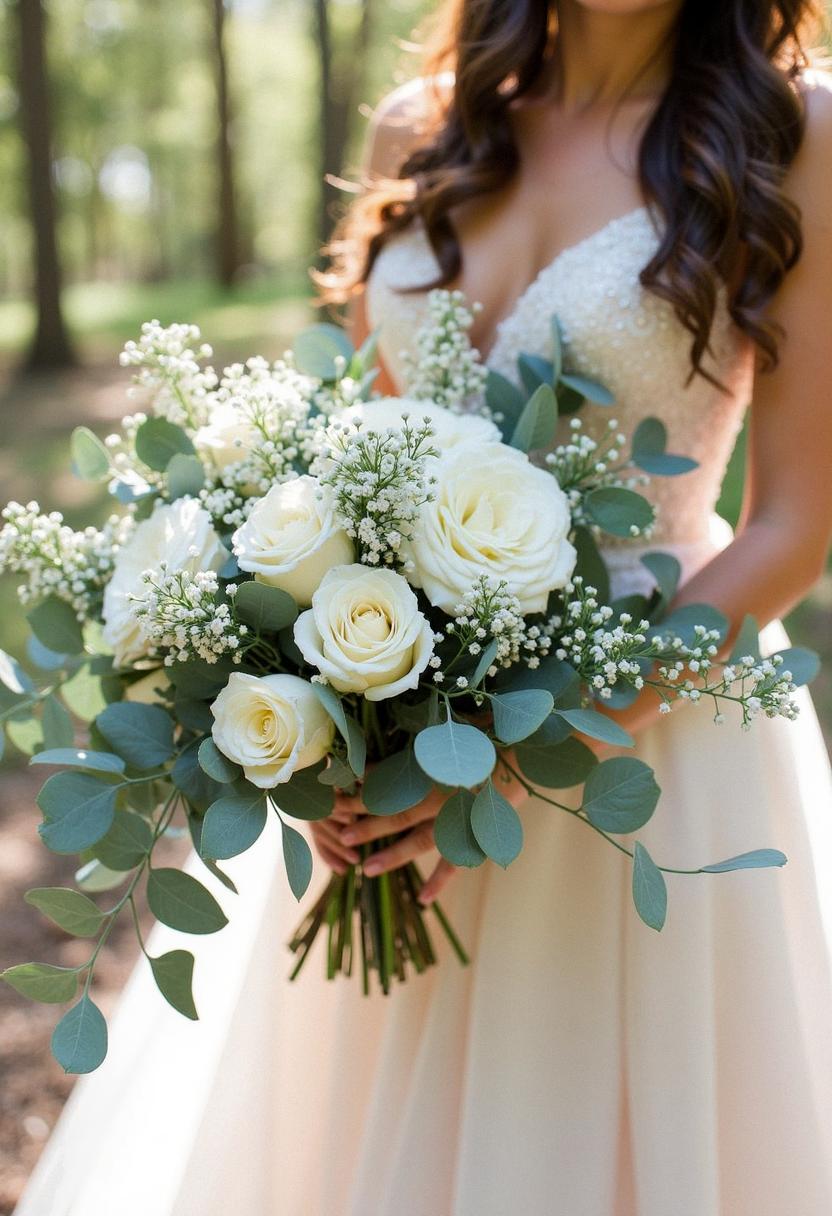 eucalyptus bridal bouquet