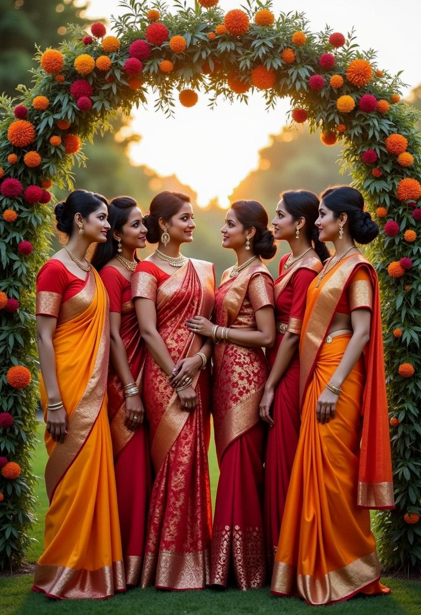 hindu bridesmaids outfits