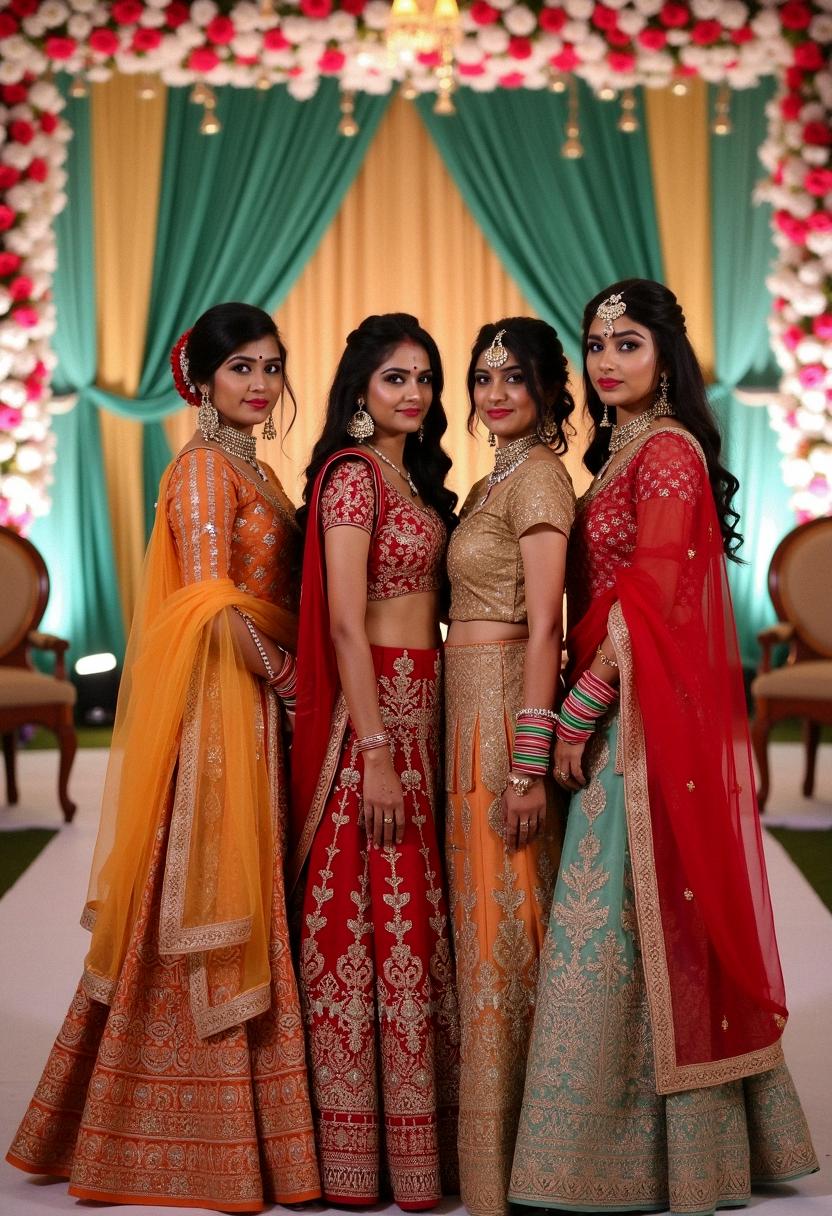 hindu bridesmaids outfits