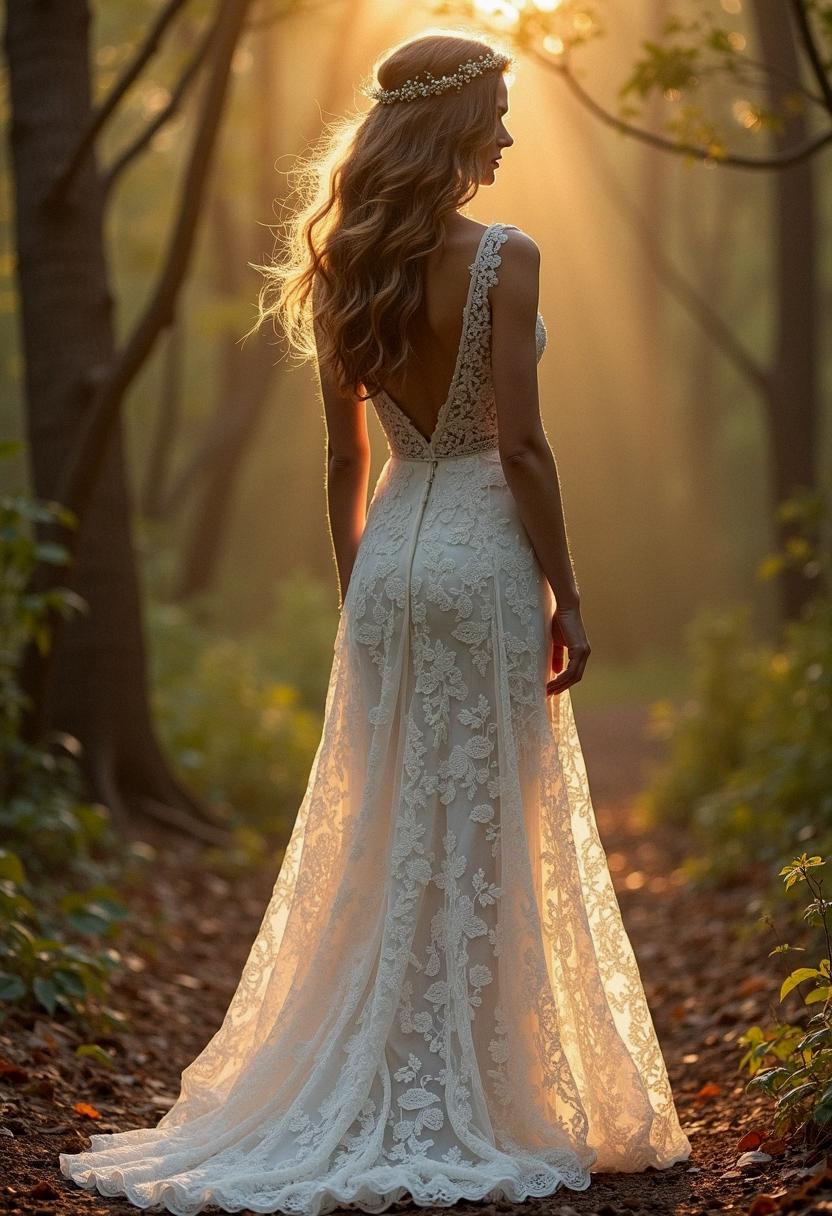 lace wedding dress boho
