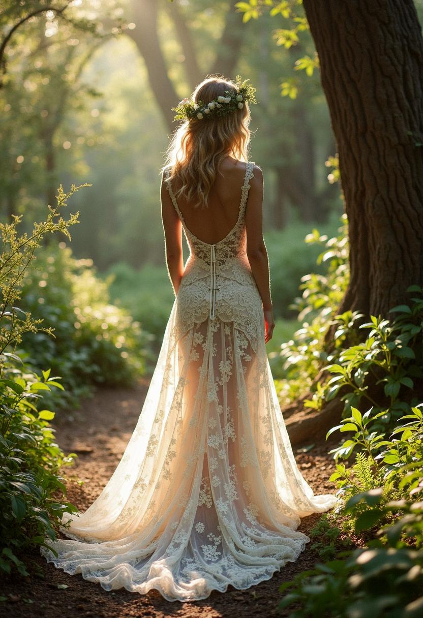 lace wedding dress boho