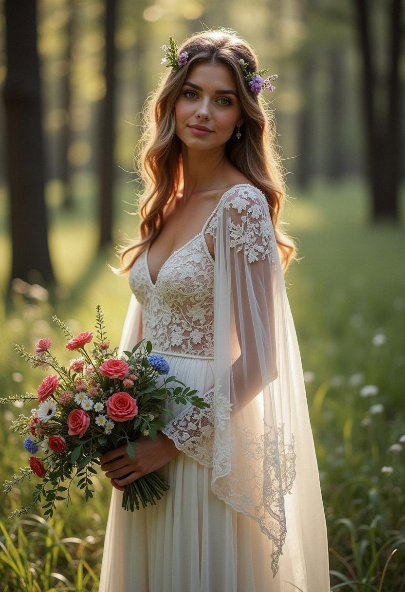lace wedding dress boho