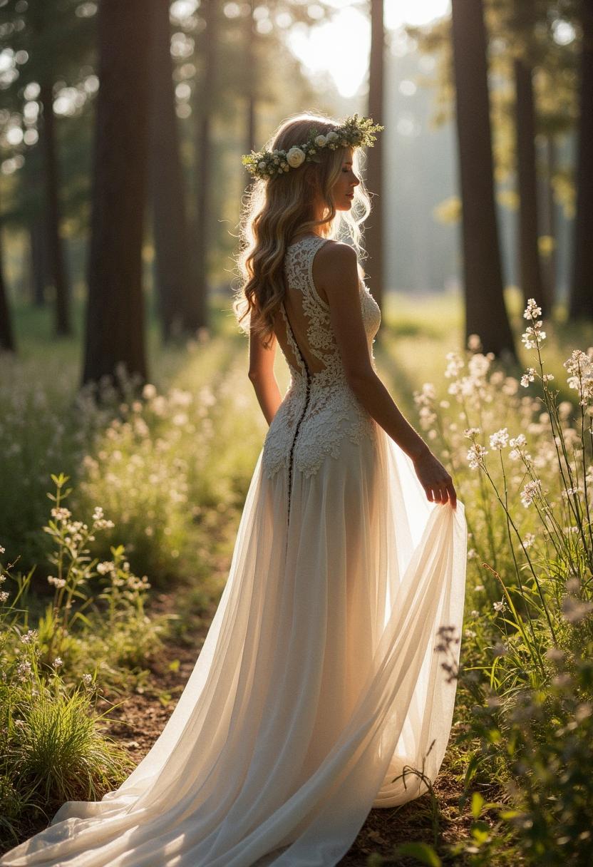 lace wedding dress boho