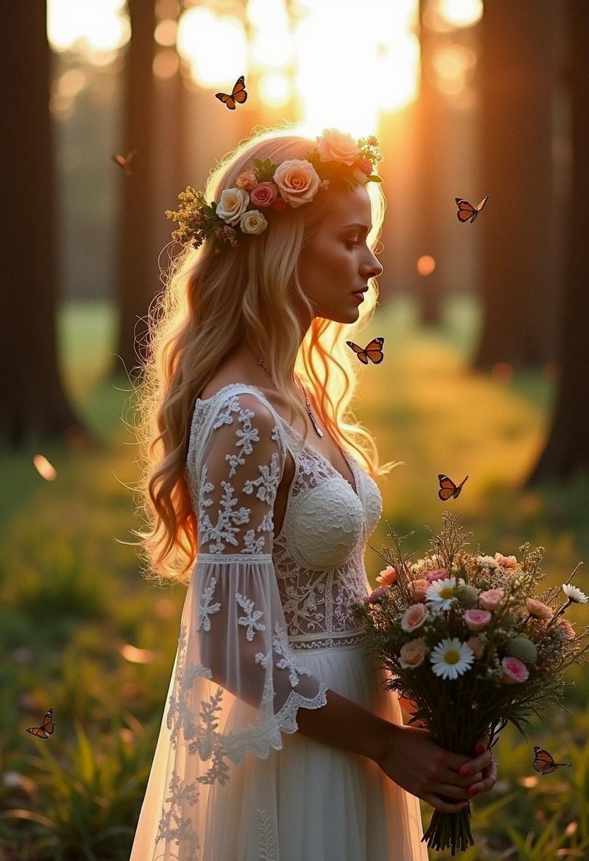 lace wedding dress boho