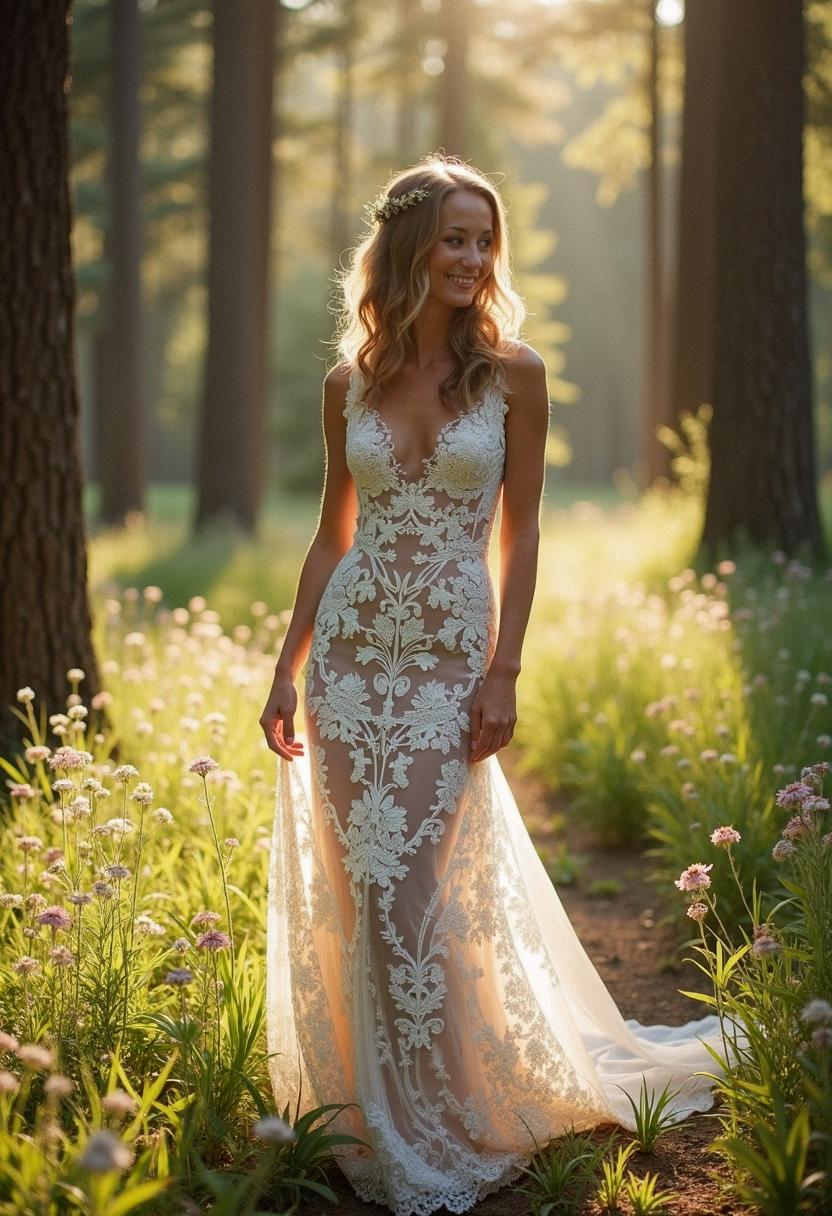 lace wedding dress boho